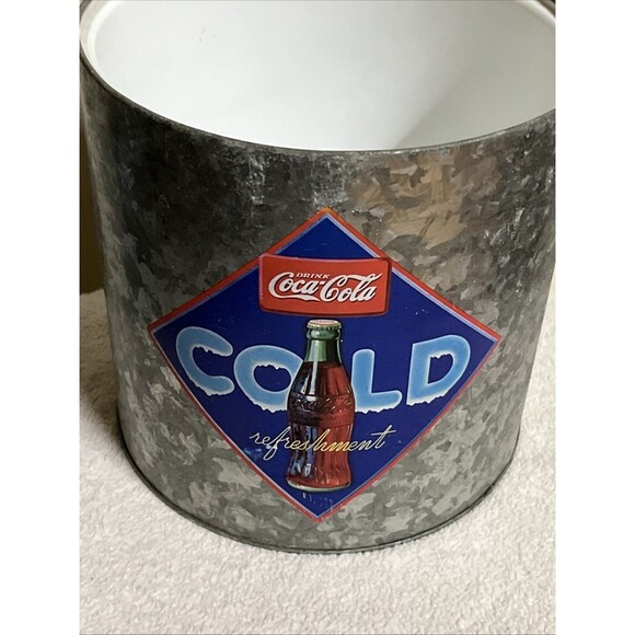 Coca Cola Coke Cold Refreshment Galvanized Steel Ice Pail With Bucket No Lid - Picture 5 of 8